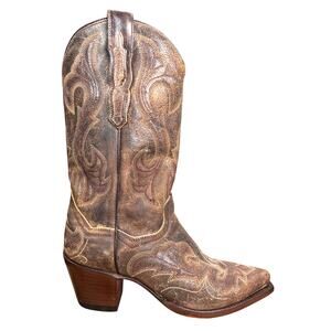 Dan Post Women’s El Paso Brown Leather Western Cowgirl Boot Size US 6.5